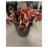 Can Full of Yard Candy Canes