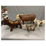 Breyer Hereford Bull, Brush McCoy Bull Planter