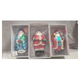 (3) Mercury Glass Christmas Ornaments