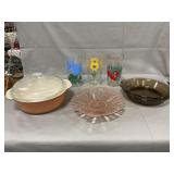 Sour Cream & Peanut Butter Glasses, Pyrex, Fire