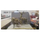 (3) Brass Deer (13", 13.5" & 22.5" Tall)