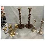 Baldwin Candlesticks, Wooden Candleholders