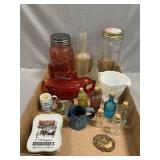 Lot With Fish Motif Sauce Boat, Asst. Glassware