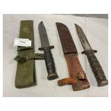 Pair Of Bayonets, 1 Marked USMC