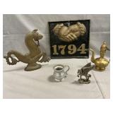 Cast Plaque, Brass & Metalware