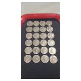 (24) Kennedy Half Dollar Coins (1971-1989 &
