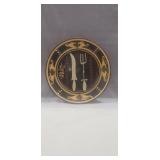 (1) Redware Pottery Plate (9" Diameter /