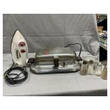 Vintage Wafflemaker, Black & Decker Iron, Shakers