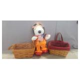 (2) Longaberger Baskets & (1) Animated Astronaut