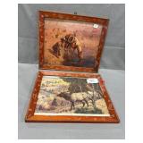 Pair Of Framed Vintage Print nts