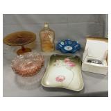 Bavaria Tray, Pink Depression Bowls