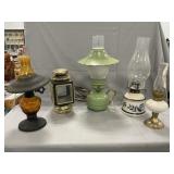 Vintage Tole Electric Lamp, Oil Lamps. Lantern