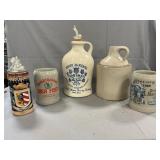 Stoneware & Bourbon Jugs, Tankards & Sten
