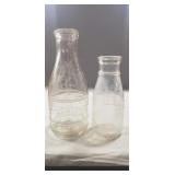 (2) Vintage Glass Milk Bottles (Fairview Dairy,