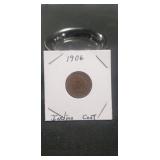 (1) 1906 Indian Head One Cent Coin