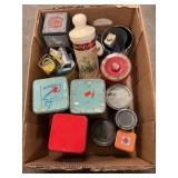 Box Lot Of Product Tins, Containers
