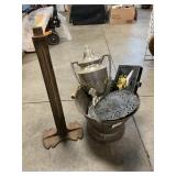 Cast Iron Cobblerï¿½s Shoe Stand, Coal Bucket
