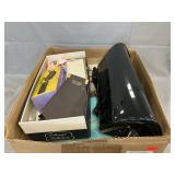 Box Lot With Vintage Purse, Changepurses, Wool
