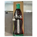 Coca-Cola Metal Embossed Advertising Thermometer