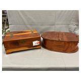 Vintage Wooden Sewing, Jewelry Boxes
