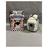 Pair Of Retro Decorative Birdhouses