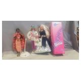 (3) Assorted Barbie Dolls