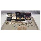 Tray Of Assorted Jewelry, Some Pieces Marked