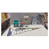 Assorted NFL Football Collectibles (Miami