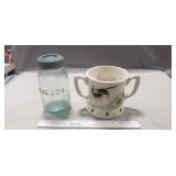 (1) Vintage "The Gem" Canning Jar w/ Lid & (1)