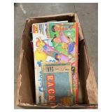 Box Lot Of Board Games, Puzzle, Colorforms