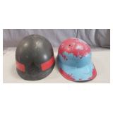 (1) Military Helmet & (1) Baseball Helmet