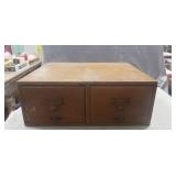 Vintage Wooden (2) Drawer "Library Bureau