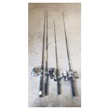 (4) Fishing Rods w/ (4) Reels