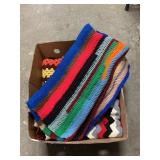 Box Lot With Crocheted Afghans, Lap Blankets