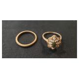 (2) 14K Gold Rings (Unverified)