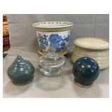 Planter, Pottery Canister, Post Heads