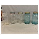 (5) Assorted Canning Jars