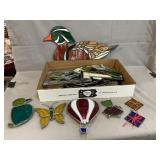 Tray Lot Of Stained Glass Suncatchers