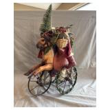 Santa on Horse w/ Tricycle Decor