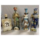 (4) Jim Beam Decanters (Empty)