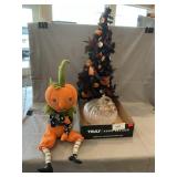 Autumn Decor With Glass Pumpkin, Pumpkin
