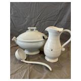 Pitcher and Soup Tureen w/Ladle