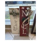 (2) Primitive Christmas Signs;