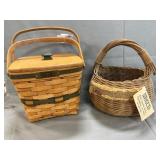 1995 Longaberger Cranberry Basket, Handwoven