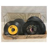 Lot Of 45ï¿½s With Vintage Holder,