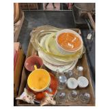 Lot With Glassware, China, Shakers, Egg Cups