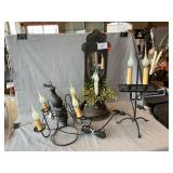 Matching Electric Candle Chandelier, Shelf Pieces