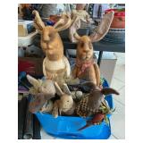 Tote Full Of Decorative Rabbits