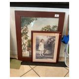 Folk Art Girl In Garden Print, Zula Kenyon Print