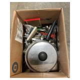 Box Lot w/Flatware, Pan